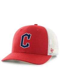 '47 Red Cleveland Guardians Trucker Adjustable Hat