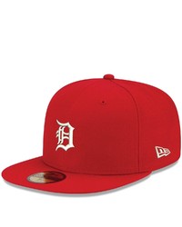 New Era Red Detroit Tigers Logo White 59fifty Fitted Hat At Nordstrom