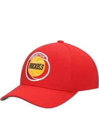 Mitchell & Ness Red Houston Rockets Hardwood Classics Team Ground Redline Snapback Hat