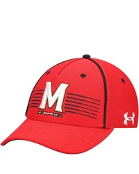 Under Armour Red Maryland Terrapins Iso Chill Blitzing Accent Flex Hat