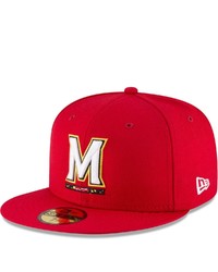 New Era Red Maryland Terrapins Logo Basic 59fifty Fitted Hat
