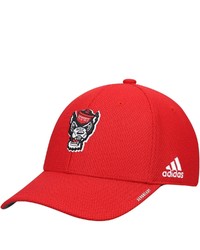 adidas Red Nc State Wolfpack 2021 Sideline Coaches Roready Flex Hat
