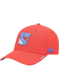 adidas Red New York Rangers Locker Room Coach Roready Flex Hat