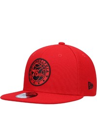 New Era Red Philadelphia 76ers Logo 9fifty Snapback Hat