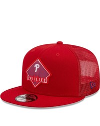 New Era Red Philadelphia Phillies Camper Trucker Snapback Hat At Nordstrom