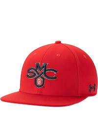 Under Armour Red Saint Marys Gls On Field Baseball Fitted Hat