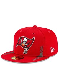 New Era Red Tampa Bay Buccaneers 2021 Nfl Sideline Home 59fifty Fitted Hat