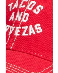 Original Retro Brand Tacos Cervezas Trucker Hat Red