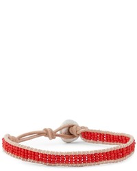 Sole Society Beaded And Leather Bracelet