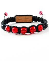 Domo Beads Retractable Bracelet Red Crackle