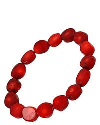 PammyJ Fashions Red Beaded Stretch Bracelet
