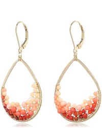 Dana Kellin Bubbly Coral And Carnelian Mosaic Teardrop Earrings