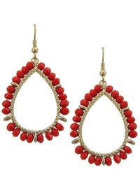 Wild Lilies Jewelry Red Beaded Earrings