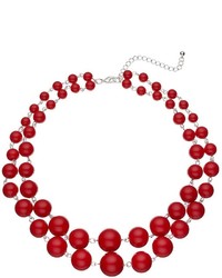 Graduated Bead Double Strand Necklace