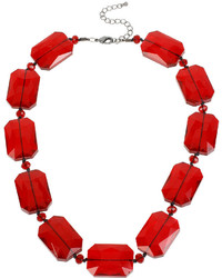 Mixit Mixit Red Chunky Bead Collar Necklace
