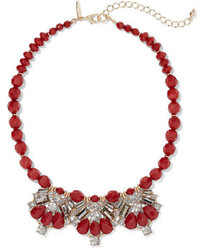 New York & Co. Red Beaded Statet Necklace
