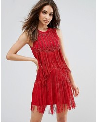 A Star Is Born Embellished Shift Dress With Tassel Detail