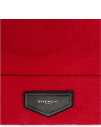 Givenchy Leather Logo Beanie