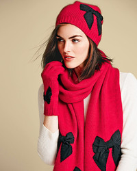 Kate Spade New York Span Classproduct Displaynameslouchy Stitched Bow Beanie Redspan