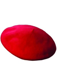 Scala Wool Beret By Dorfman Pacific Red One Size