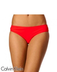 Calvin Klein Core Solid Updated Hipster Bikini Bottom Fiery Red