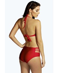 Boohoo Florence Moulded Cup Cut Out Front Harness Bikini