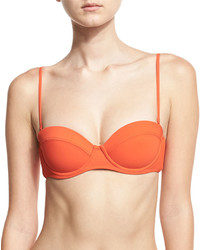 Diane von Furstenberg Bralette Bandeau Bikini Swim Top Red