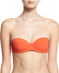Diane von Furstenberg Bralette Bandeau Bikini Swim Top Red