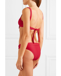 Heidi Klein Puglia Bow Detailed Ribbed Bikini Top
