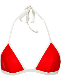 Solid Striped The Miranda Red Bikini Top