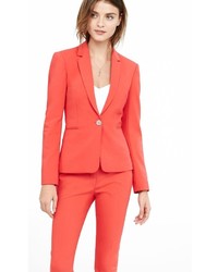 Bright Red 24 Inch One Button Jacket