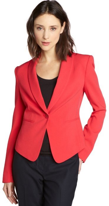 BCBGMAXAZRIA Lipstick Red Bowie Tuxedo Jacket 130 Bluefly