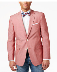 Tommy Hilfiger Red Chambray Classic Fit Sport Coat