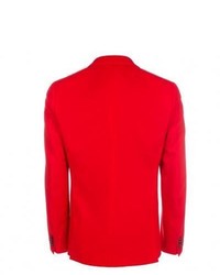 Paul Smith Slim Fit Red Wool Hopsack Blazer