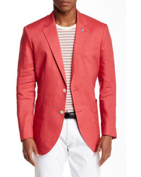 Tailorbyrd Solid Two Button Notch Lapel Linen Sports Jacket