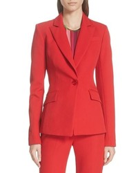 Milly Stretch Crepe Fitted Blazer