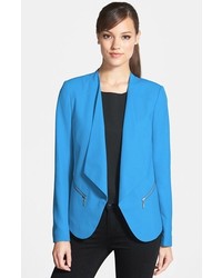 Trouv Open Front Zip Pocket Blazer