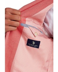 U.S. Polo Assn. Us Polo Assn Red Chambray Two Button Modern Fit Sport Coat