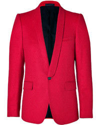 Balmain Wool Blazer In Red