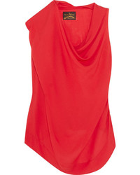 Vivienne Westwood Anglomania Duo Draped Voile Blouse Red