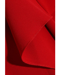 Maison Margiela Asymmetric Draped Crepe Top Red