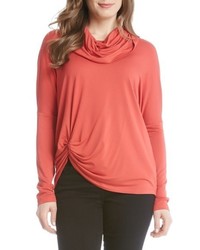 Karen Kane Cowl Neck Pick Up Hem Top