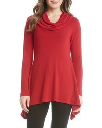 Karen Kane Cowl Neck Shark Bite Hem Sweater