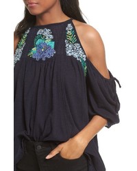 Free People Fast Times Cold Shoulder Top