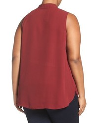 Vince Camuto Inverted Front Pleat Blouse