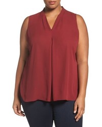 Vince Camuto Inverted Front Pleat Blouse