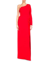 Givenchy One Shoulder Cady Floor Length Top