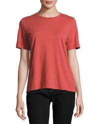 Eileen Fisher Short Sleeve Slubby Organic Jersey Top