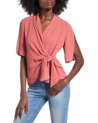 Leith Tie Front Wrap Top