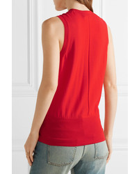 The Row Zoey Merino Wool Blend Top Red